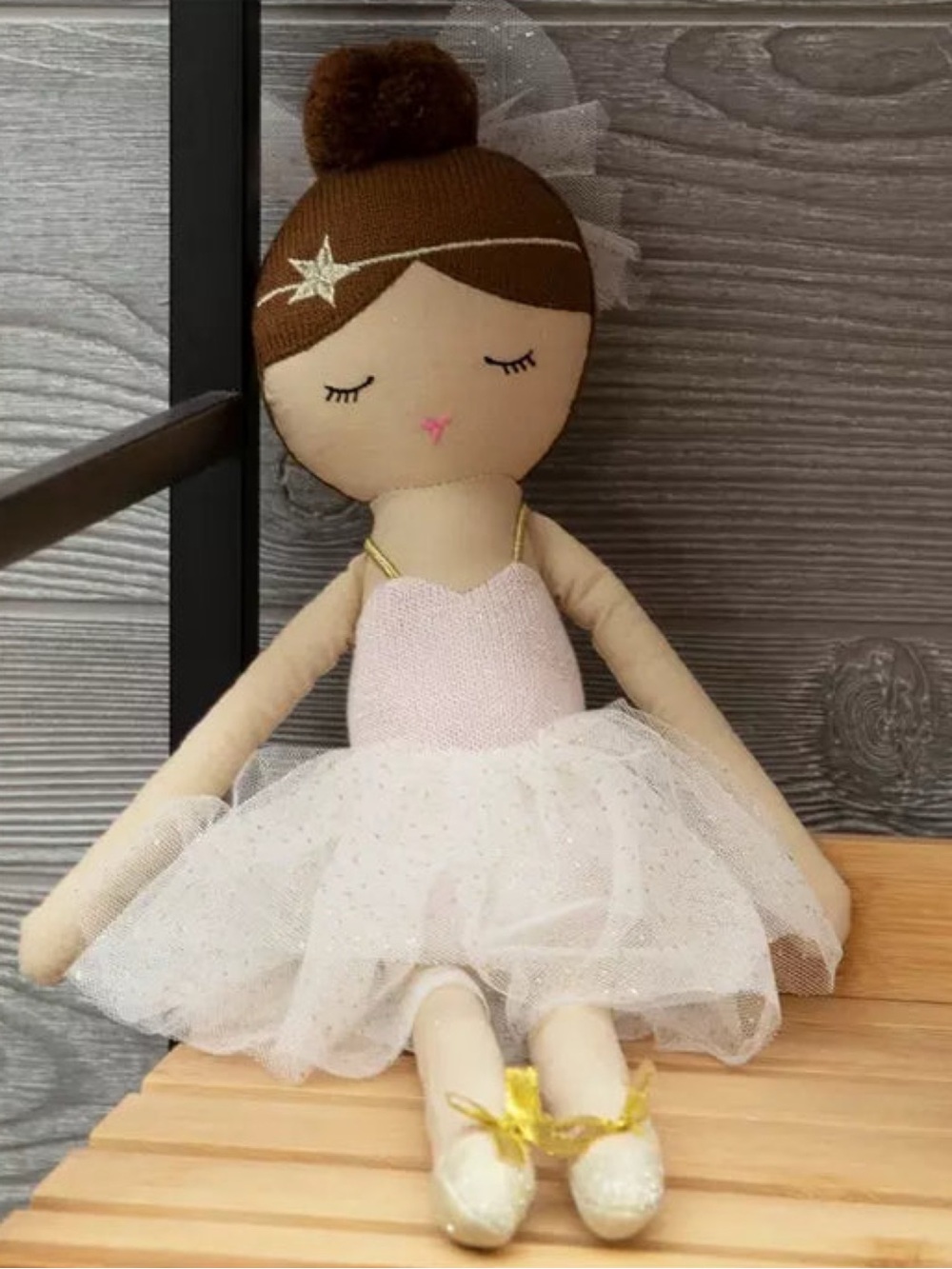 Creative Co-Op Brunette Ballerina Doll